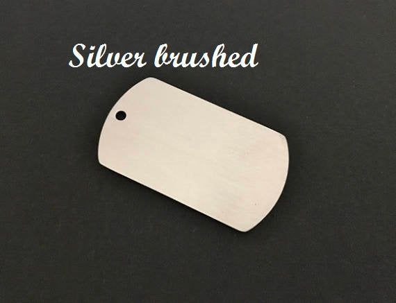 Personalizable Stainless Steel Dog Tag Blanks (25mm x 43mm)