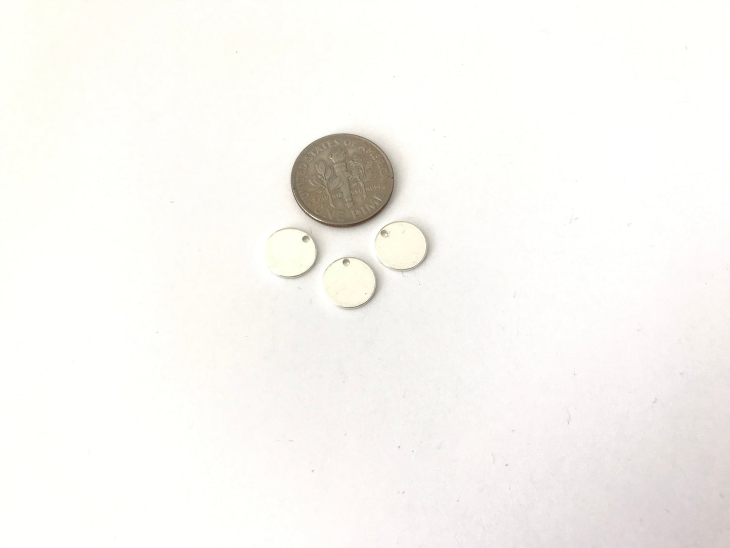 Small 925 Sterling Silver Blank Disc