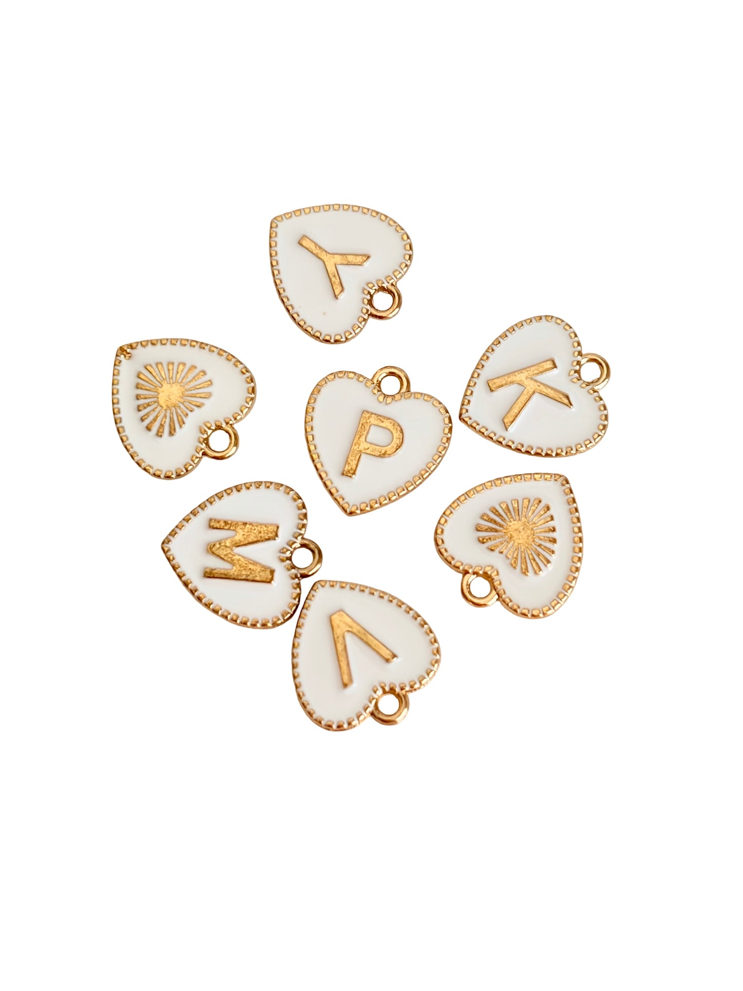 Heart Enamel Initial Letter Charm (A–Z)