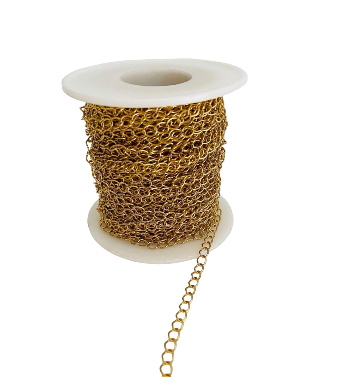 4mm x 5mm Extension Chain • Stainless Steel • Gold over Stainless Steel • Sold by the Foot