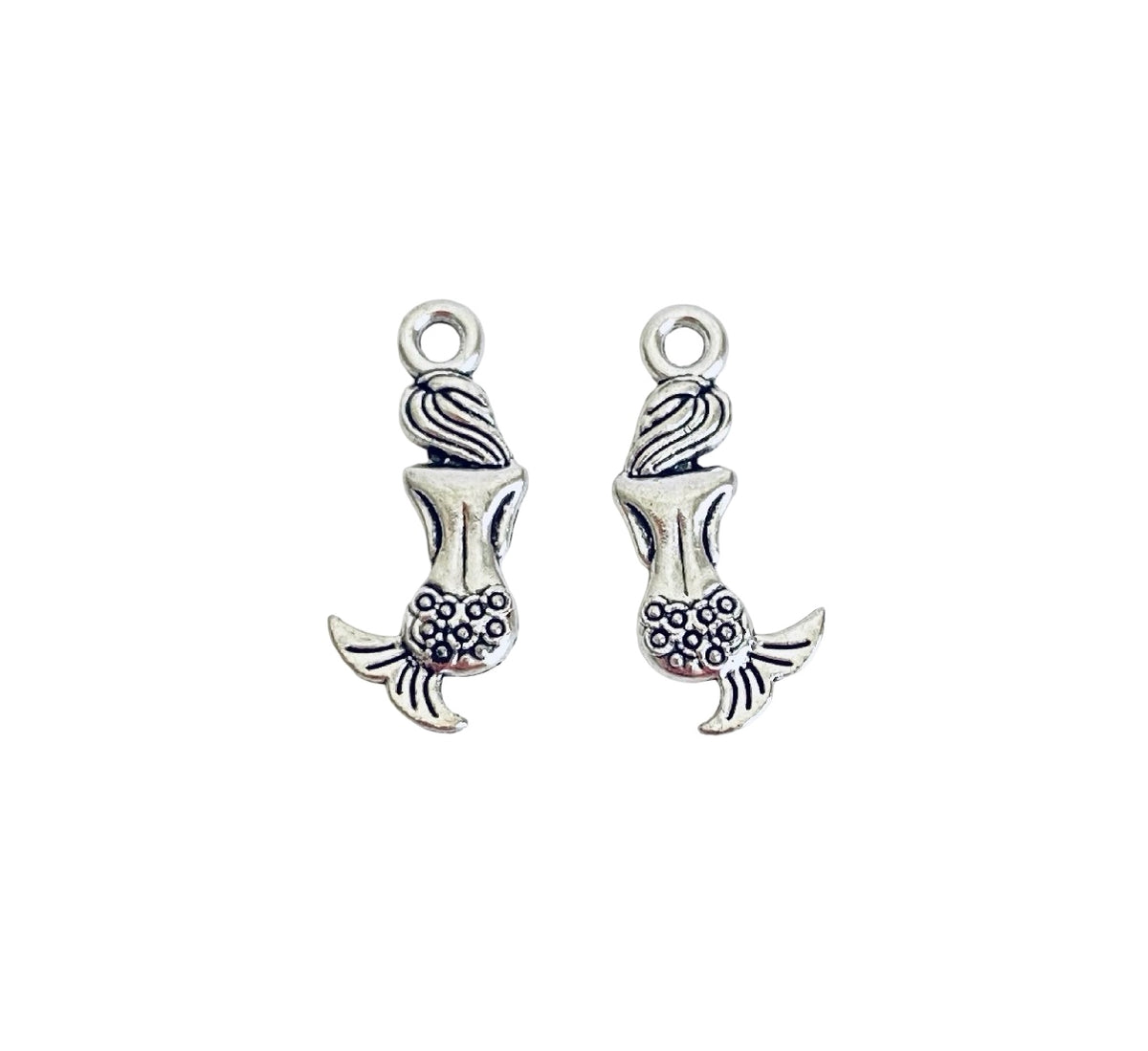 Base Metal Tiny Mermaid Charm
