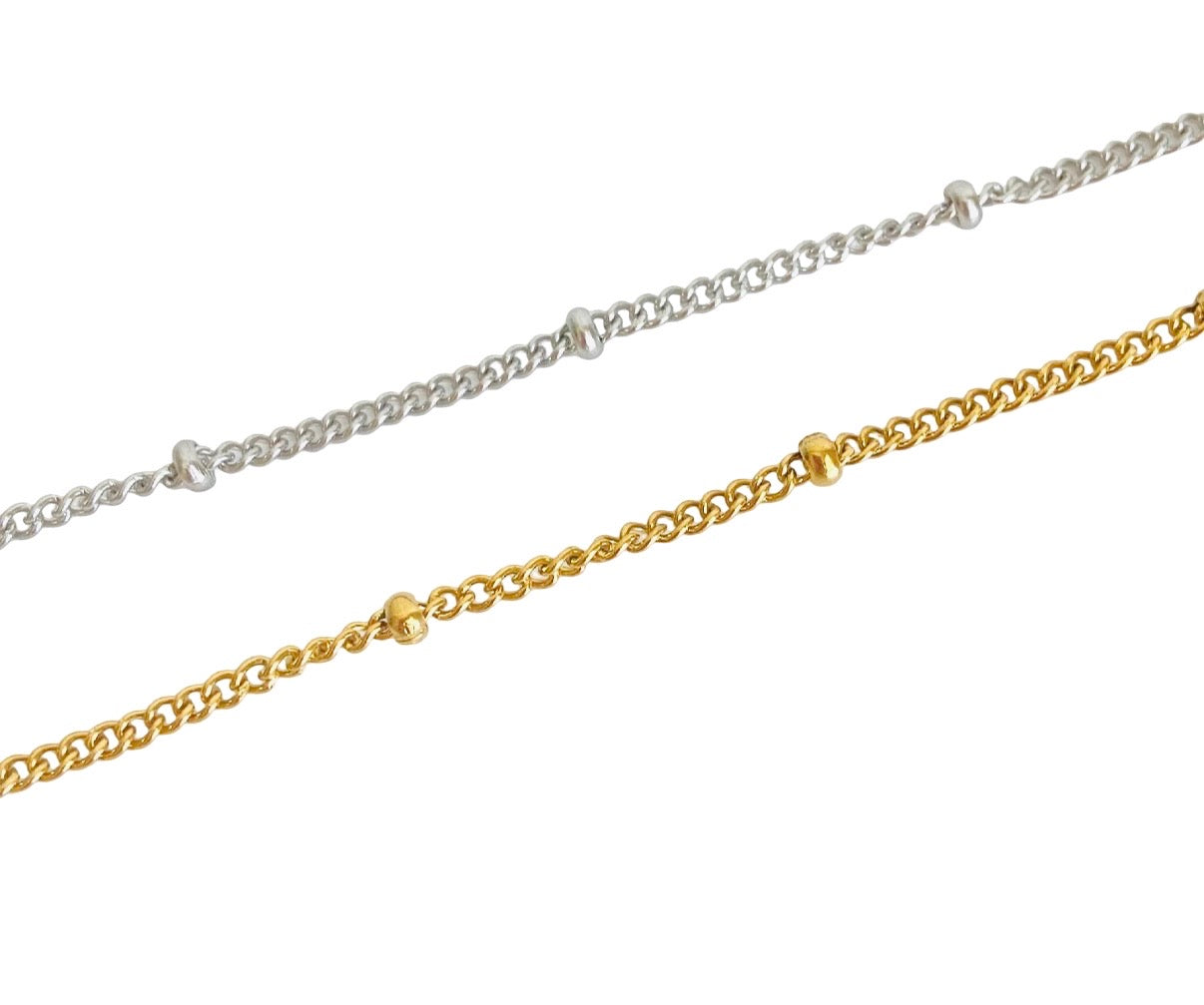 Satellite Chain Necklace • Stainless Steel & Gold