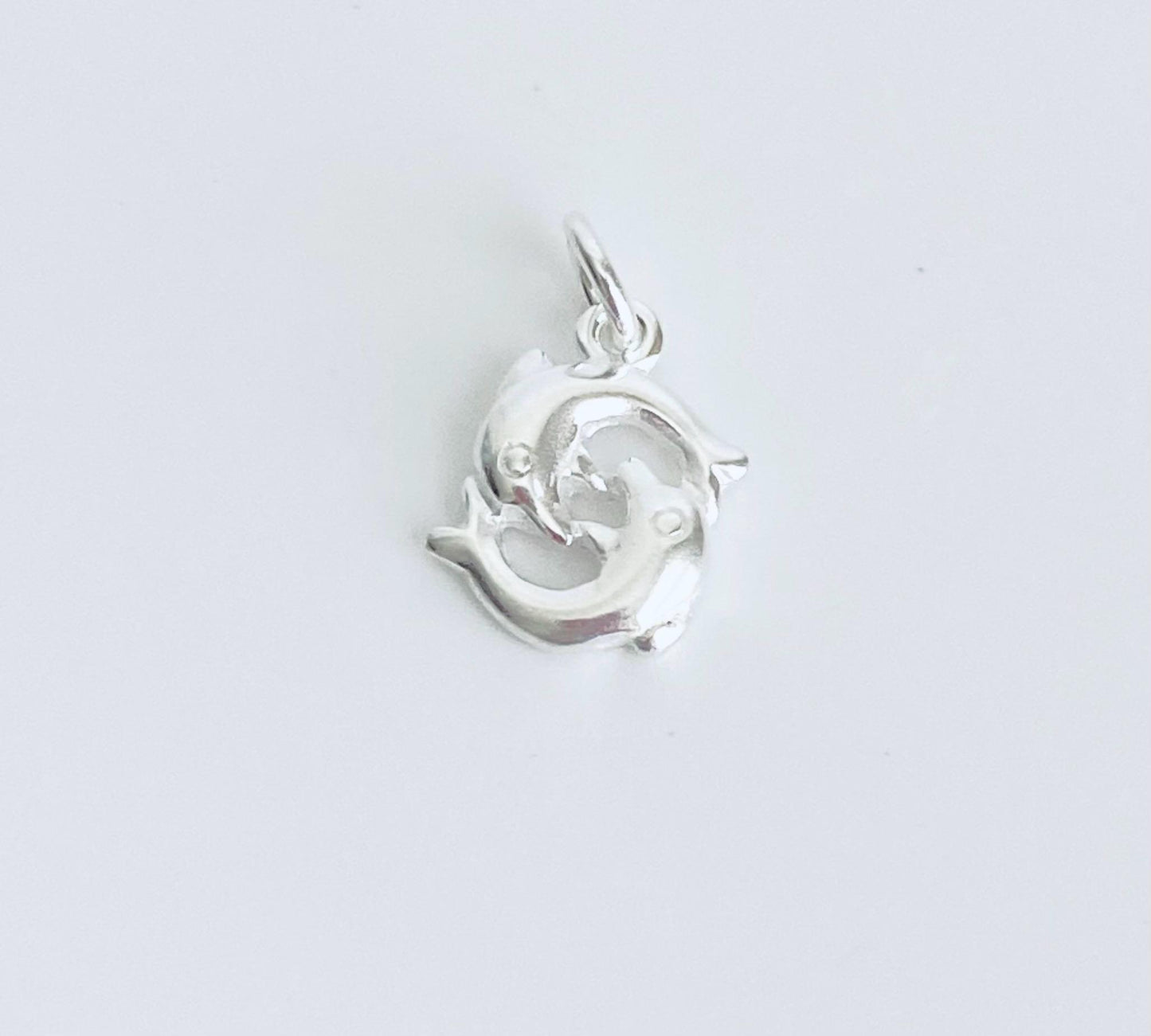 Sterling Silver Double Dolphin Charm