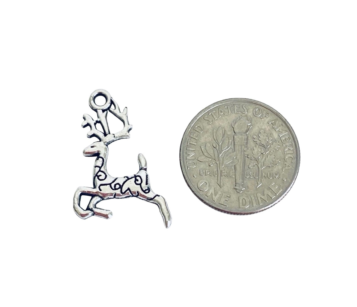 Base Metal Reindeer Charm