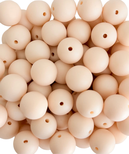 Matte Nude Peach Acrylic Round Beads • 8mm. 10mm & 14mm