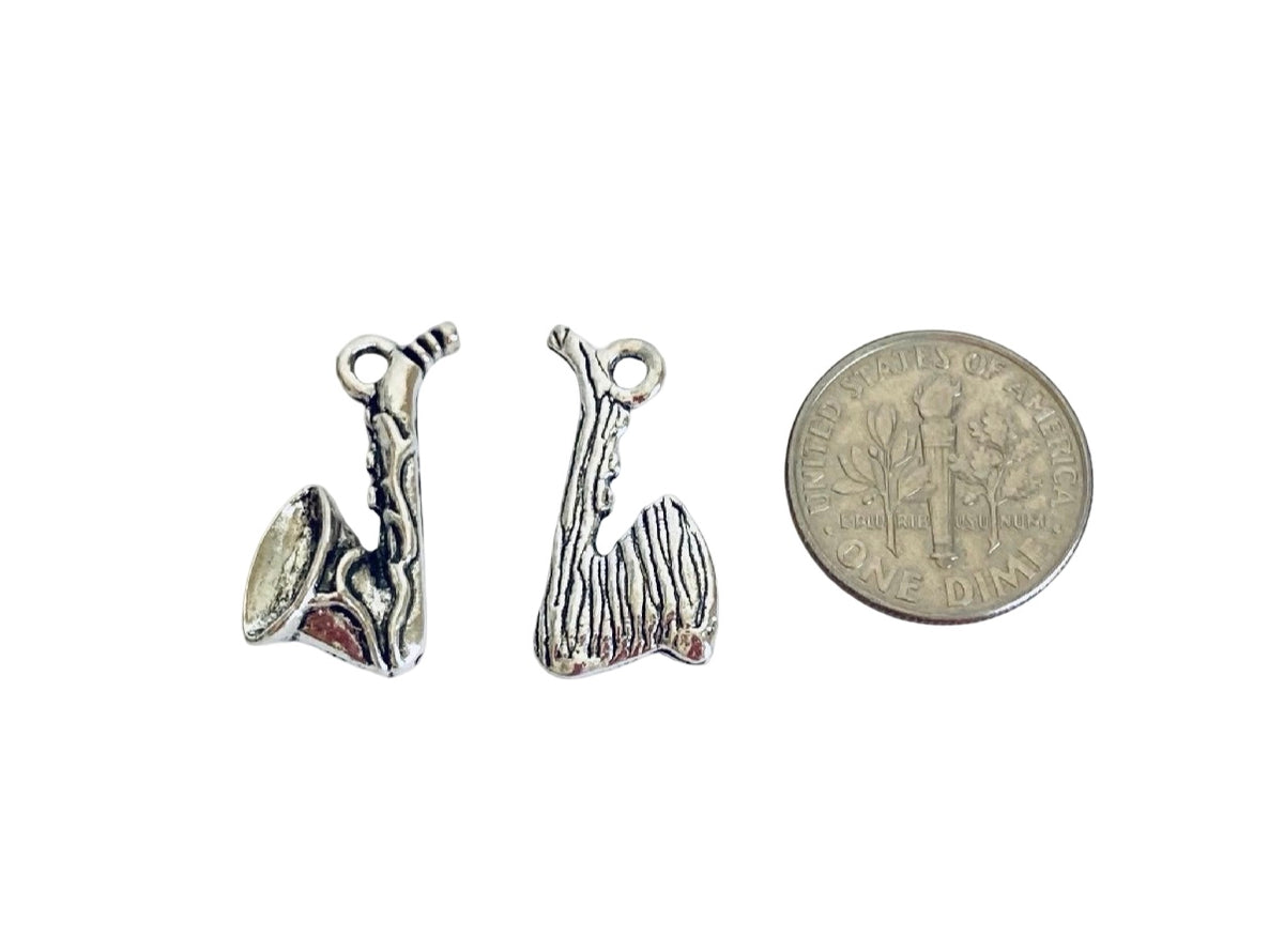 Base Metal Musical Instrument Charms (Saxophone • Trumpet • Guitar • Violin)