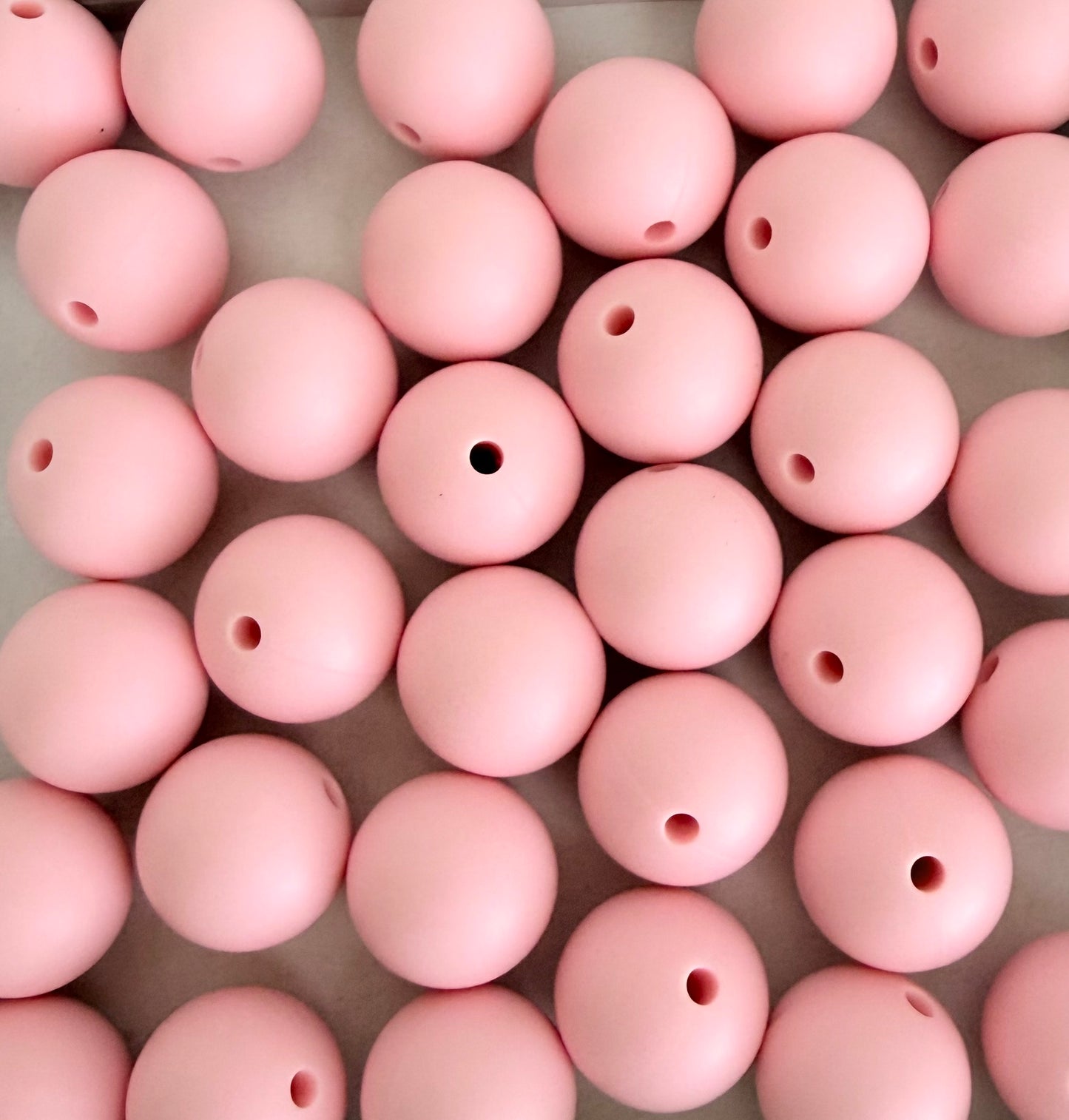 15mm Pink Silicone Beads • Pink Round Beads (Sold by Piece) for Jewelry Making, Keychains & DIY Crafts