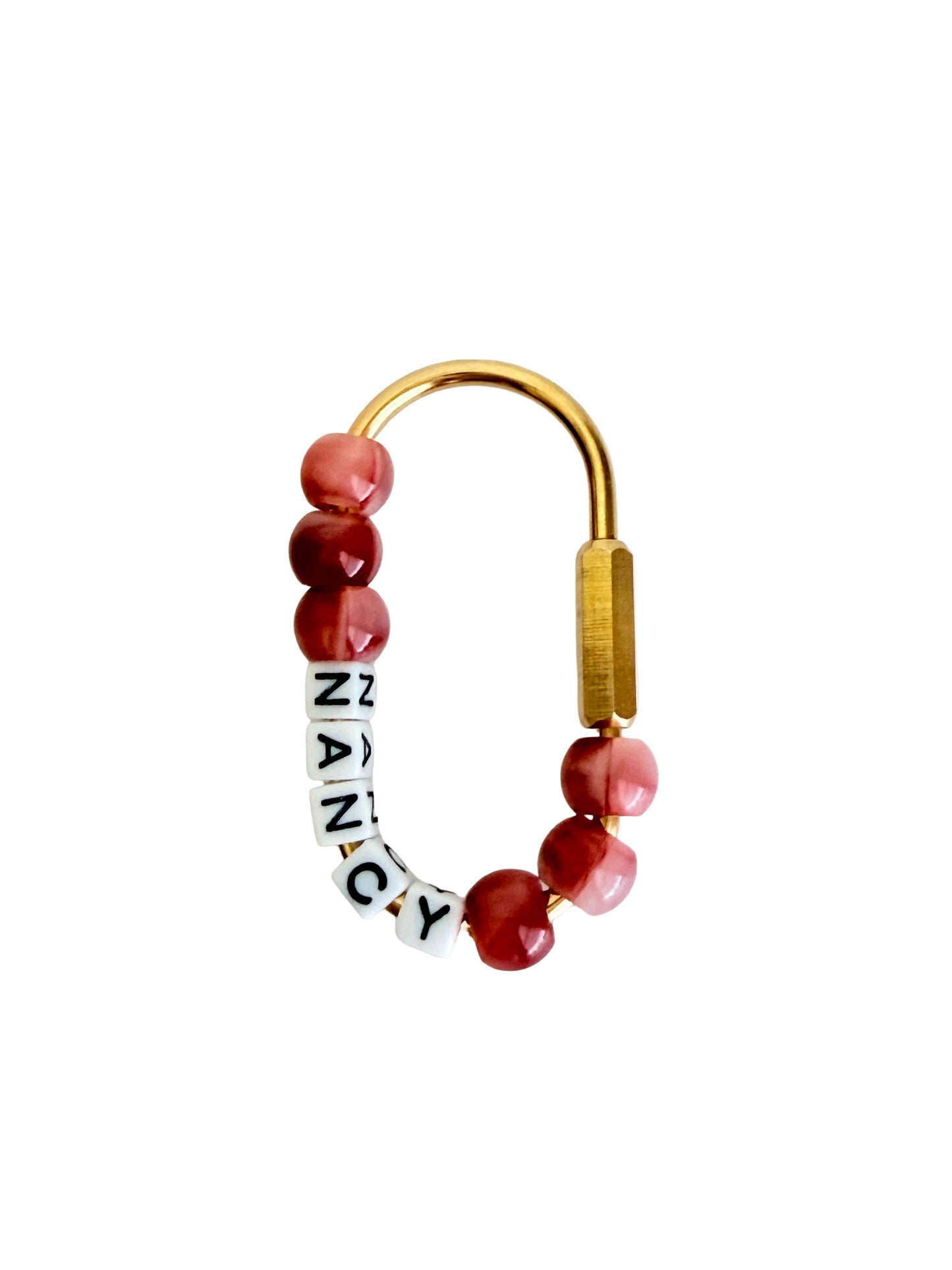 Personalized Name Bag Charm with Screw-On Clasp