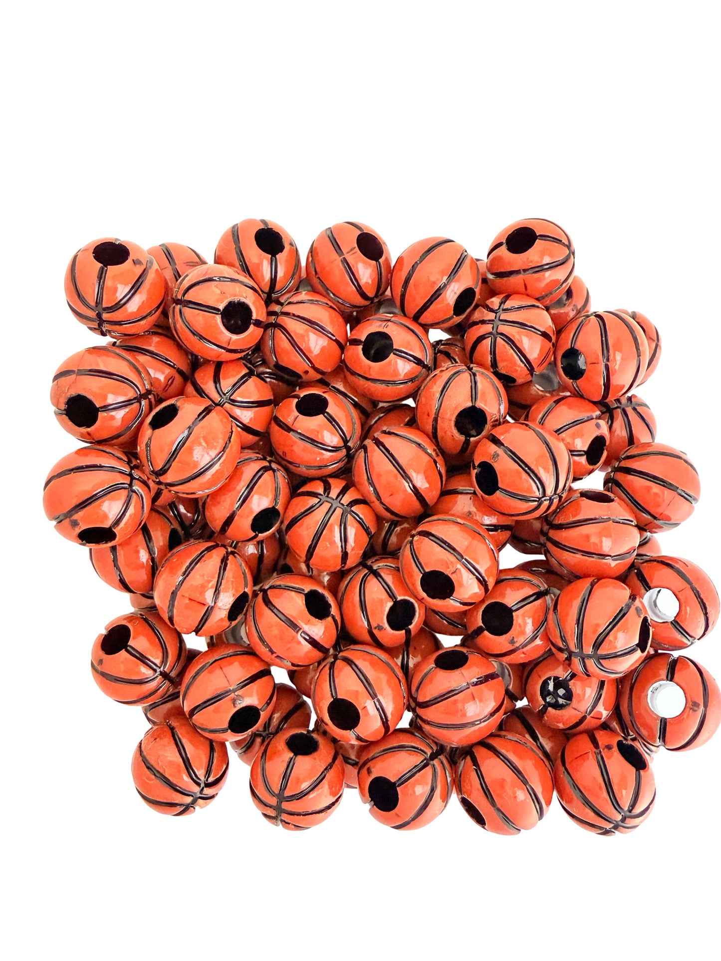 Sports Acrylic Beads • Football, Baseball, Basketball • DIY Craft Jewelry Supplies