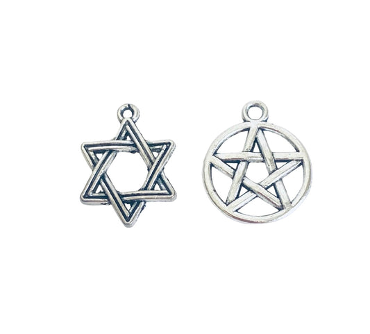 Base Metal Star of David Charms