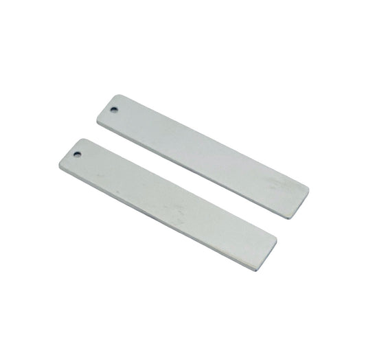 Shiny Stainless Steel Vertical Bar Blank • 6mm x 32mm