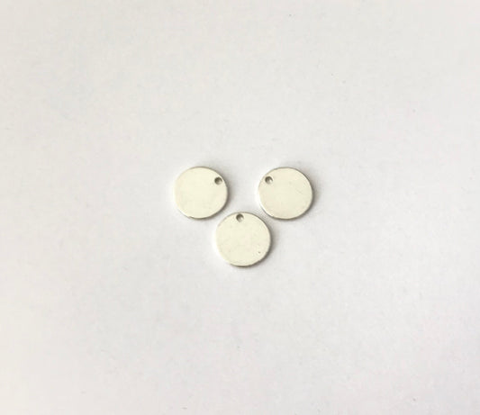 Small 925 Sterling Silver Blank Disc