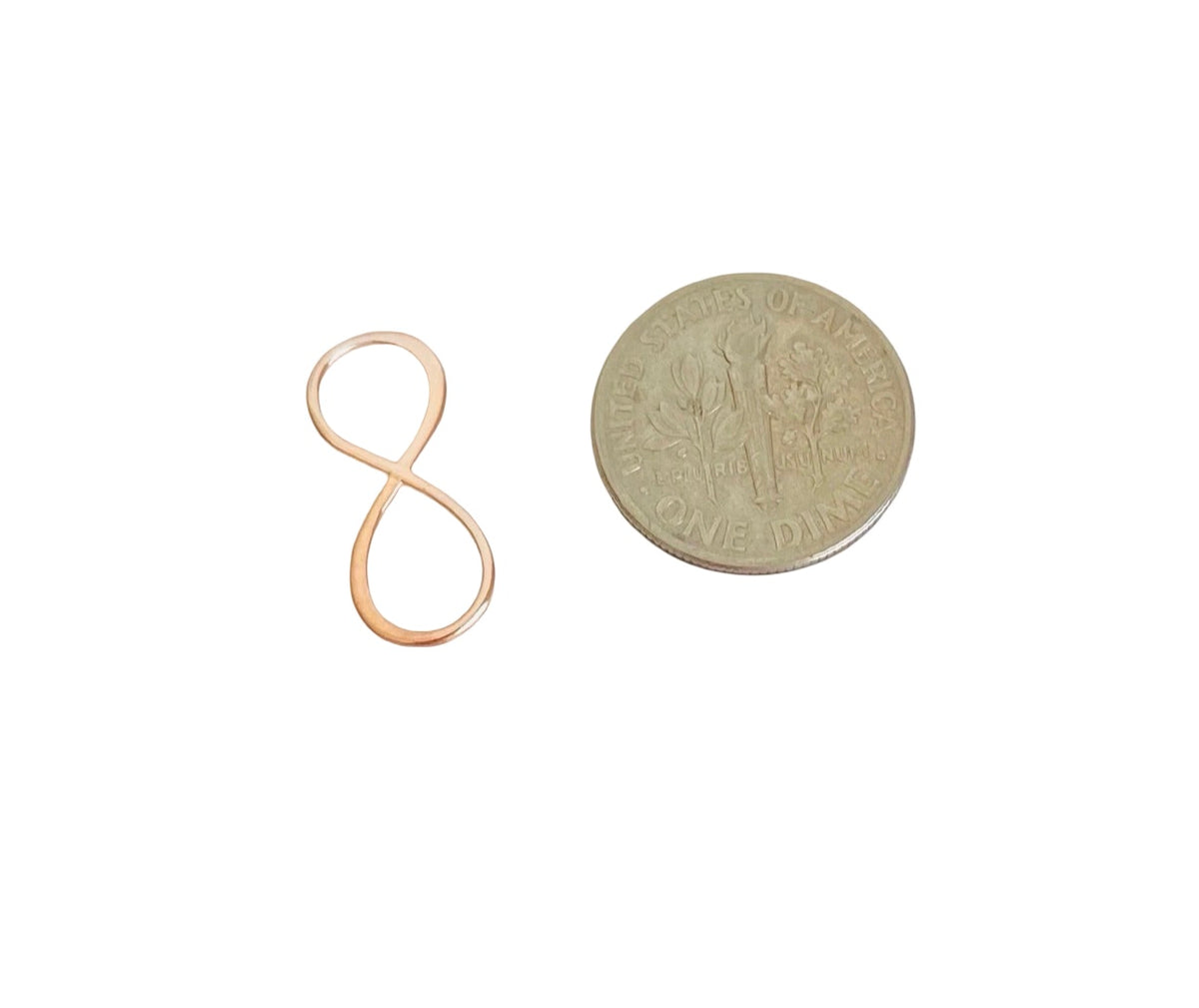 Infinity Connector Charm • Sterling Silver • Gold over Silver • Rose Gold over Silver • Sold Individually