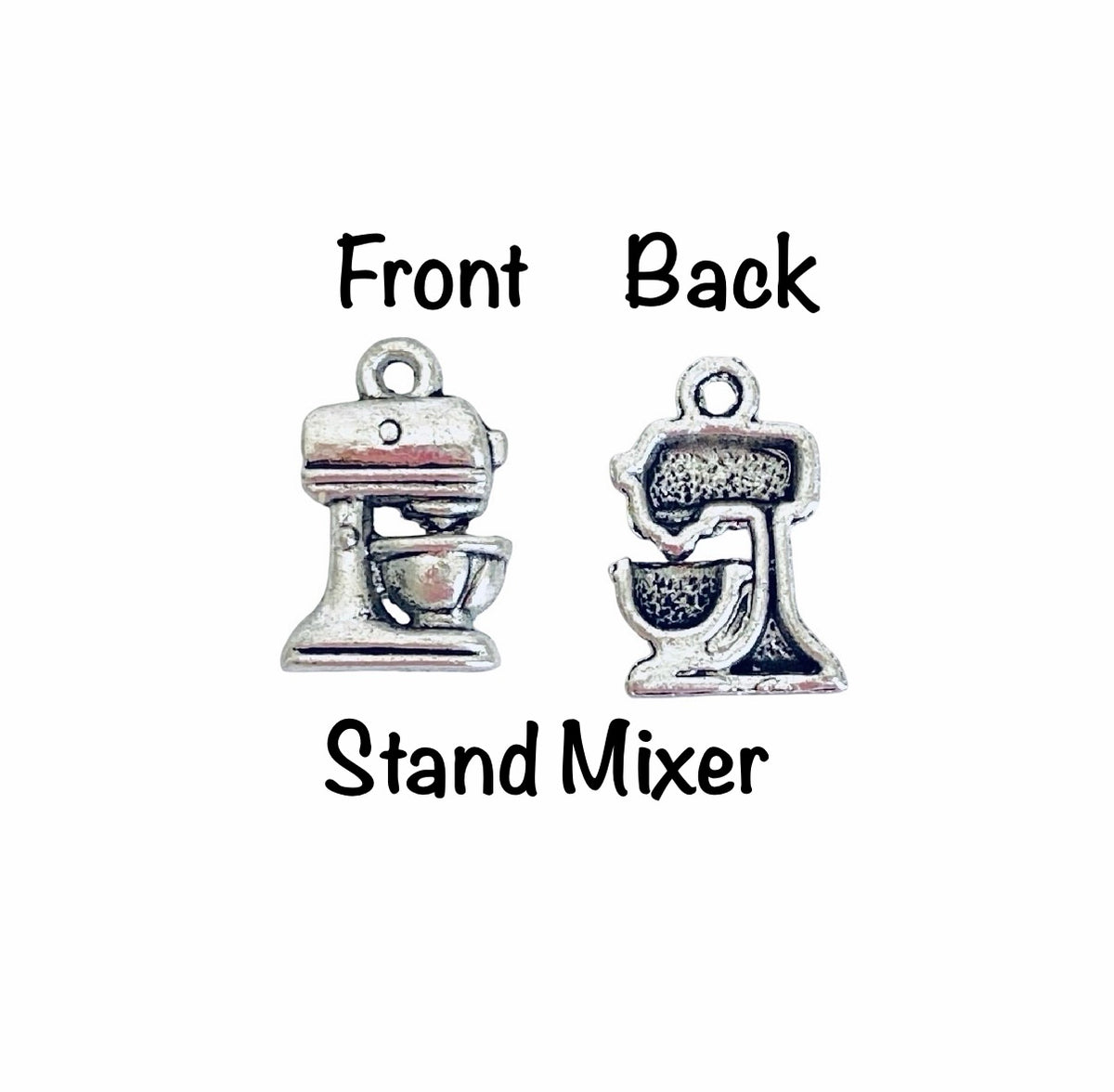 Base Metal Small Baking Charms (Tiny Measuring Cup • Stand Mixer • Muffin Pan • Whisk • Cookbook)