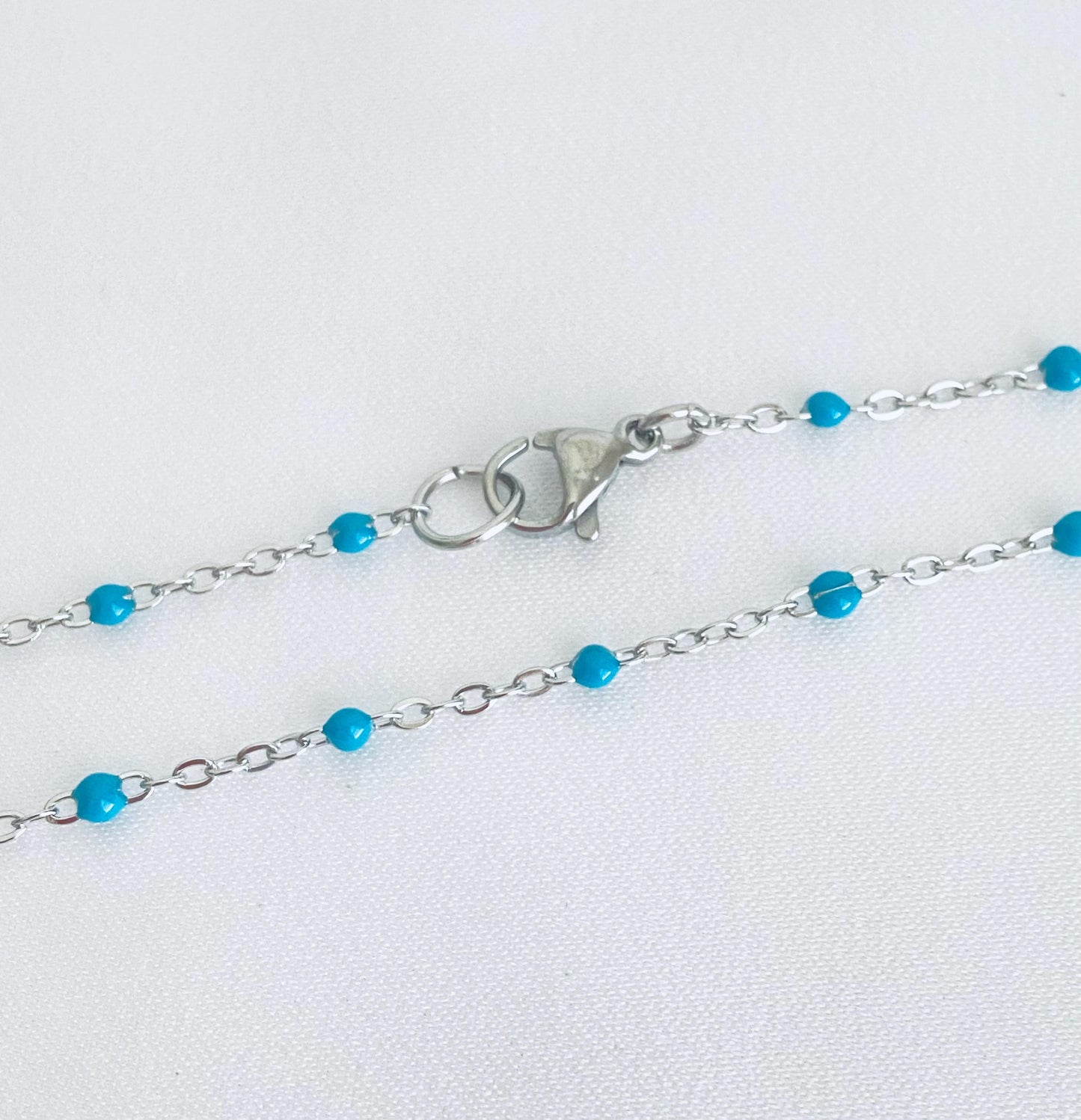 Minimalist Stainless Steel Enamel Chain Necklace