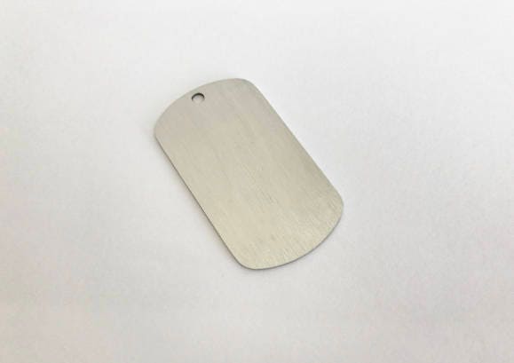 Engravable Stainless Steel Dog Tag Blank (28mm x 50mm)
