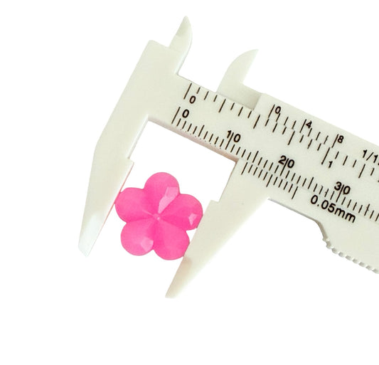 14mm Acrylic 5-Petal Flower Beads • Faceted Petal • Random Mix of Translucent Pastel Colors