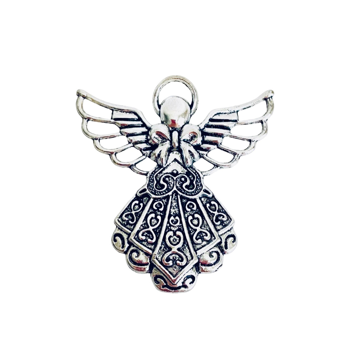 Base Metal LARGE Angel Charm