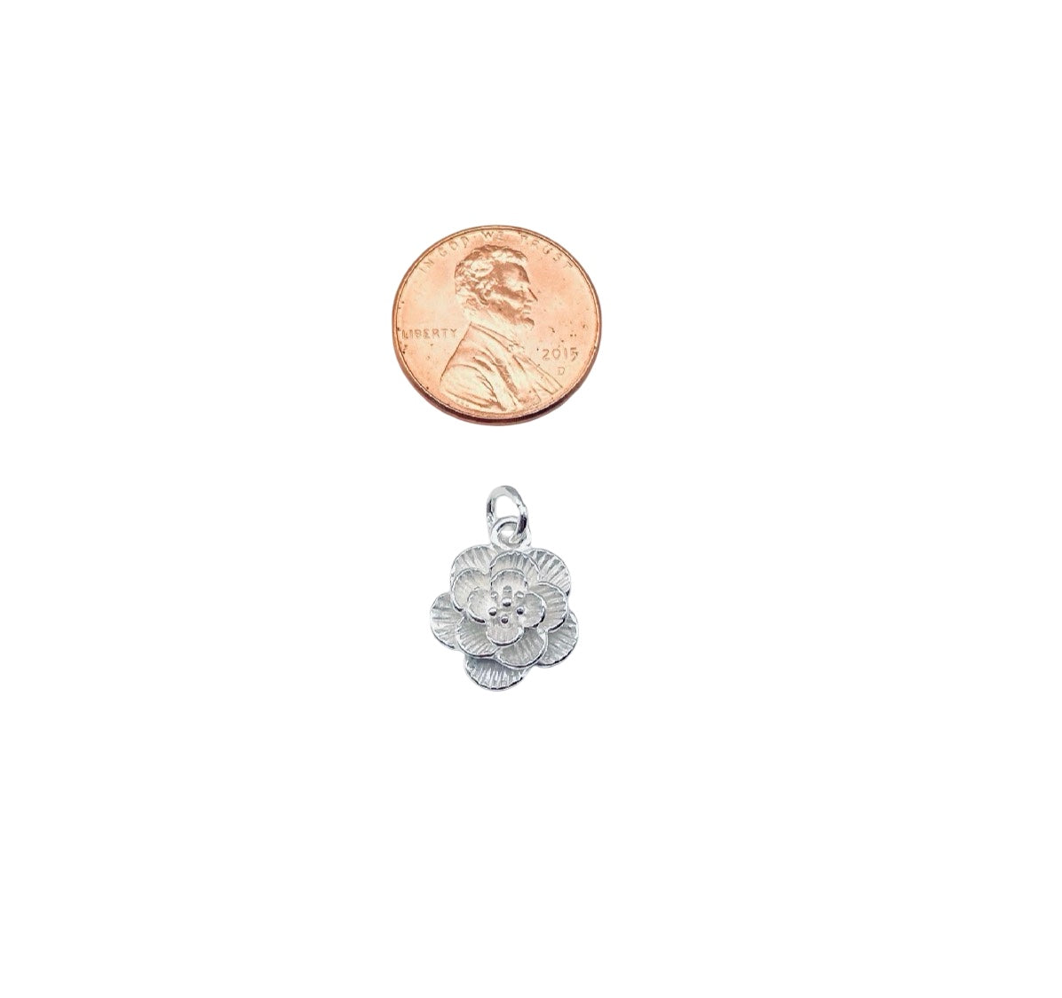 Sterling Silver Flower Charm • Sold Individually