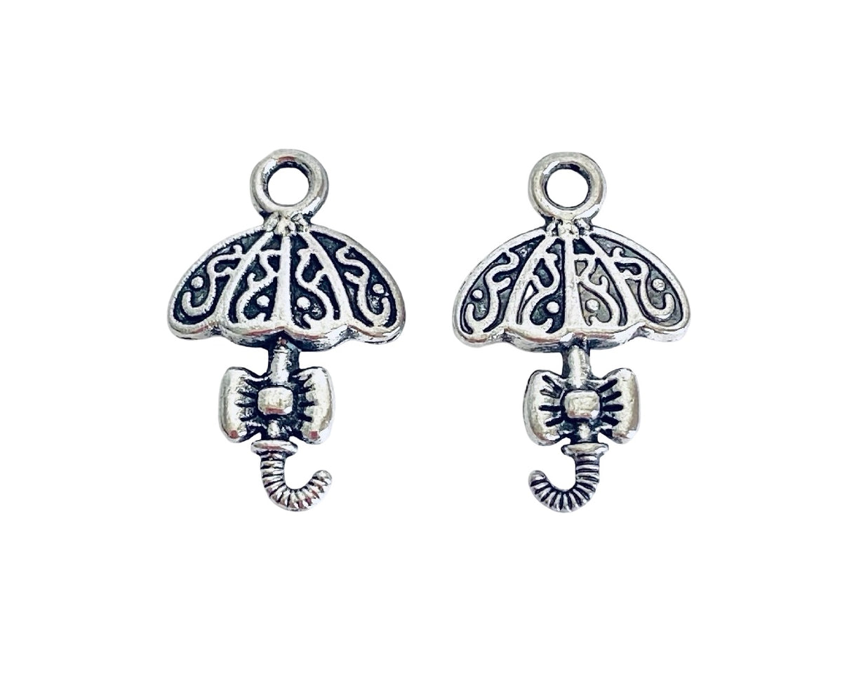 Base Metal Small Umbrella Charm for Jewelry Making
