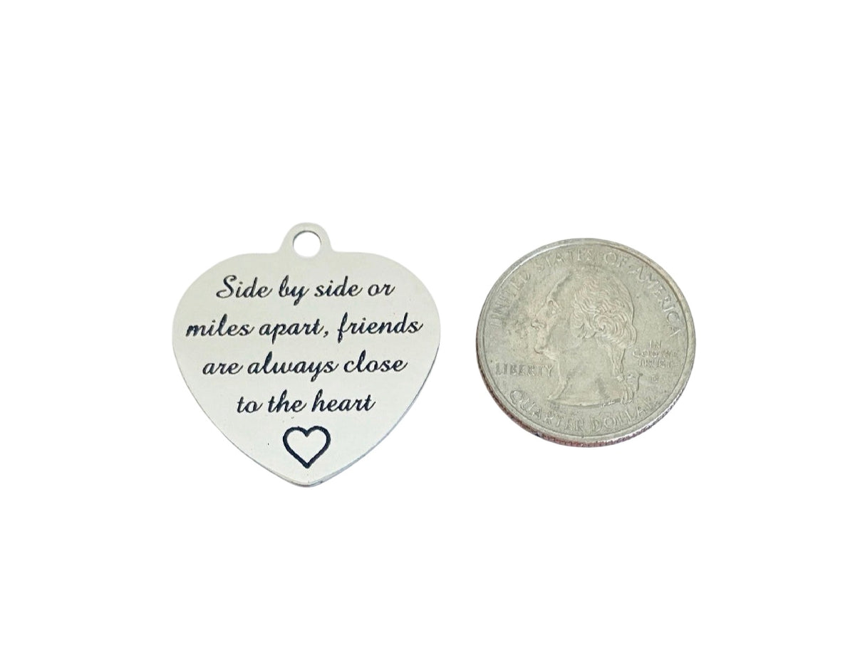 Stainless Steel Friendship Charm • Sold Individually