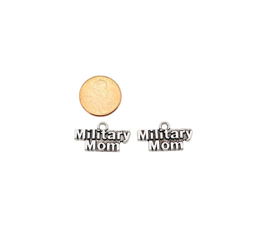 Base Metal Military Mom Charms