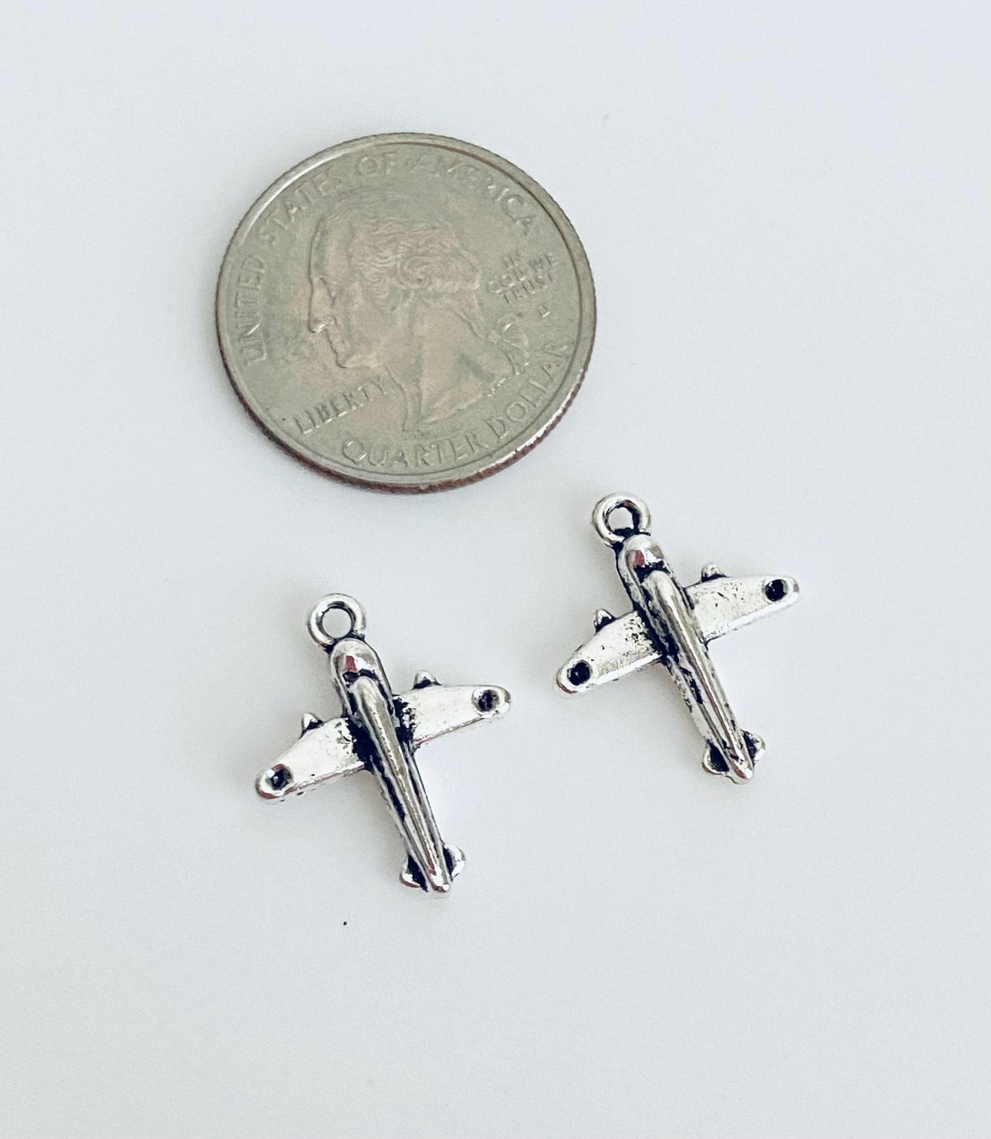 Base Metal Airplane Charm