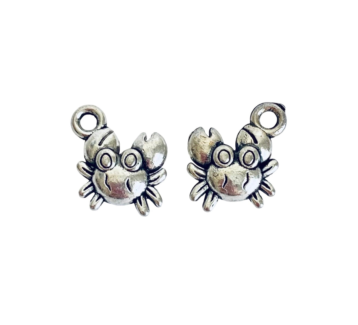 Base Metal Tiny 3D Crab Charm