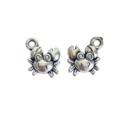 Base Metal Tiny 3D Crab Charm