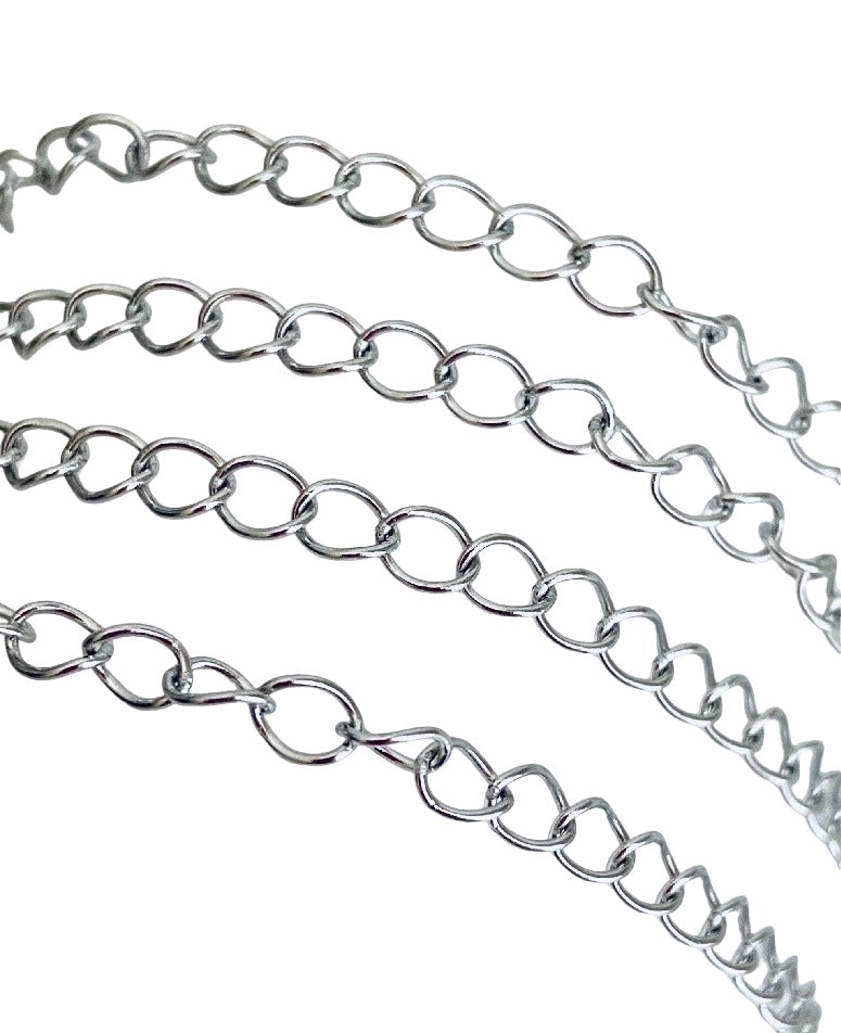 4mm x 5mm Extension Chain • Stainless Steel • Gold over Stainless Steel • Sold by the Foot