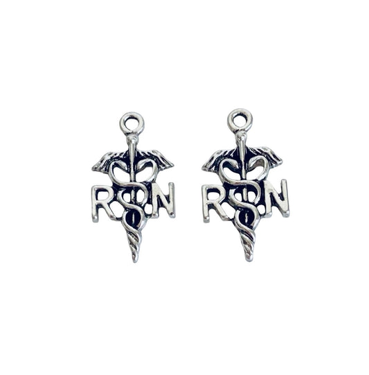 Base Metal Registered Nurse Charm