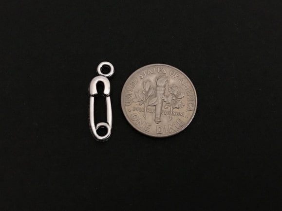 Small Safety Pin Charm