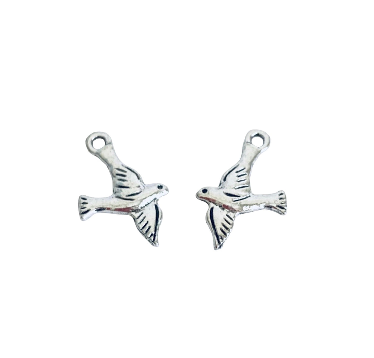 Base Metal Tiny Dove Charm