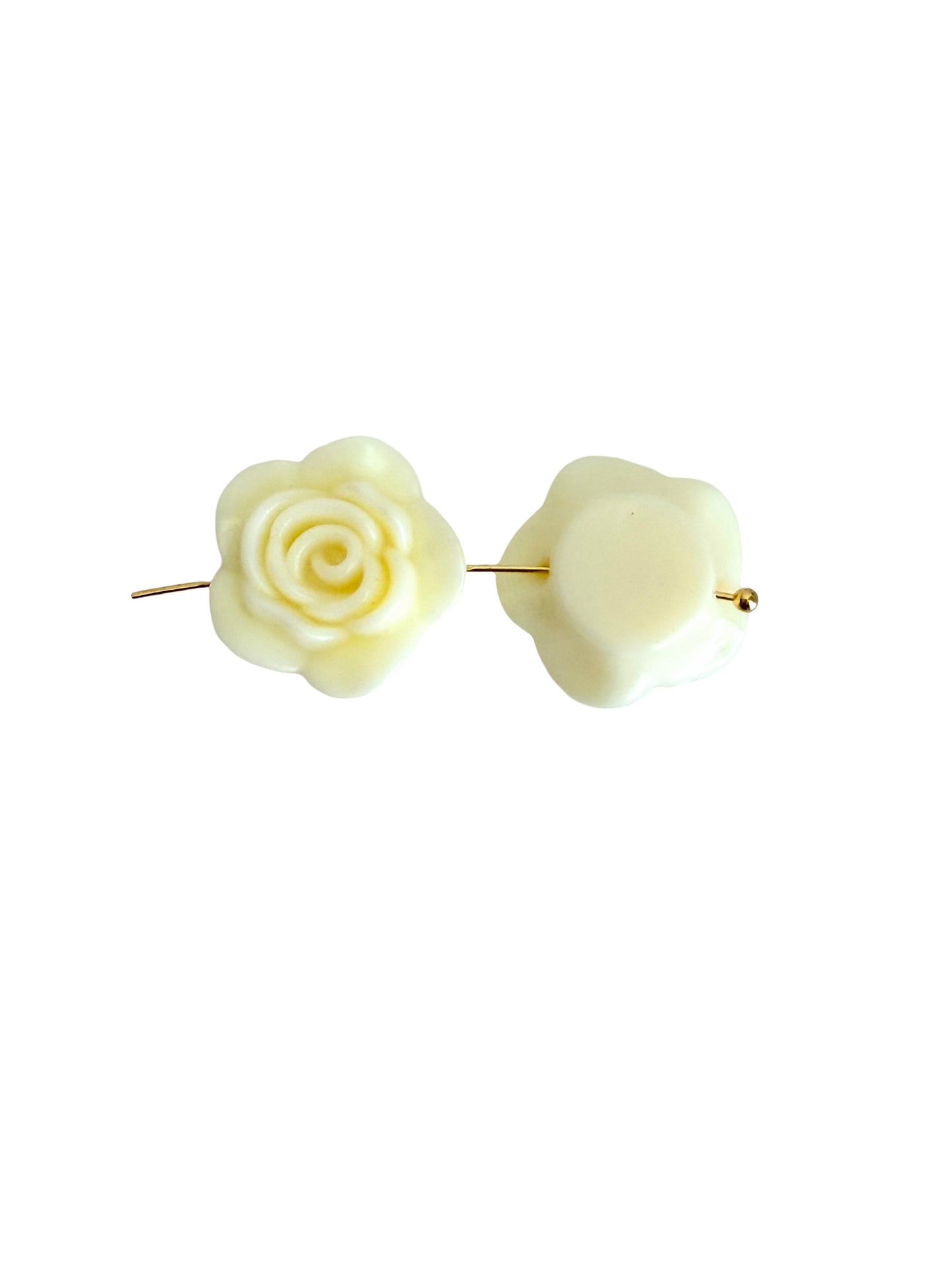Large Acrylic Rose Flower Beads • Floral Beads for Jewelry Making
