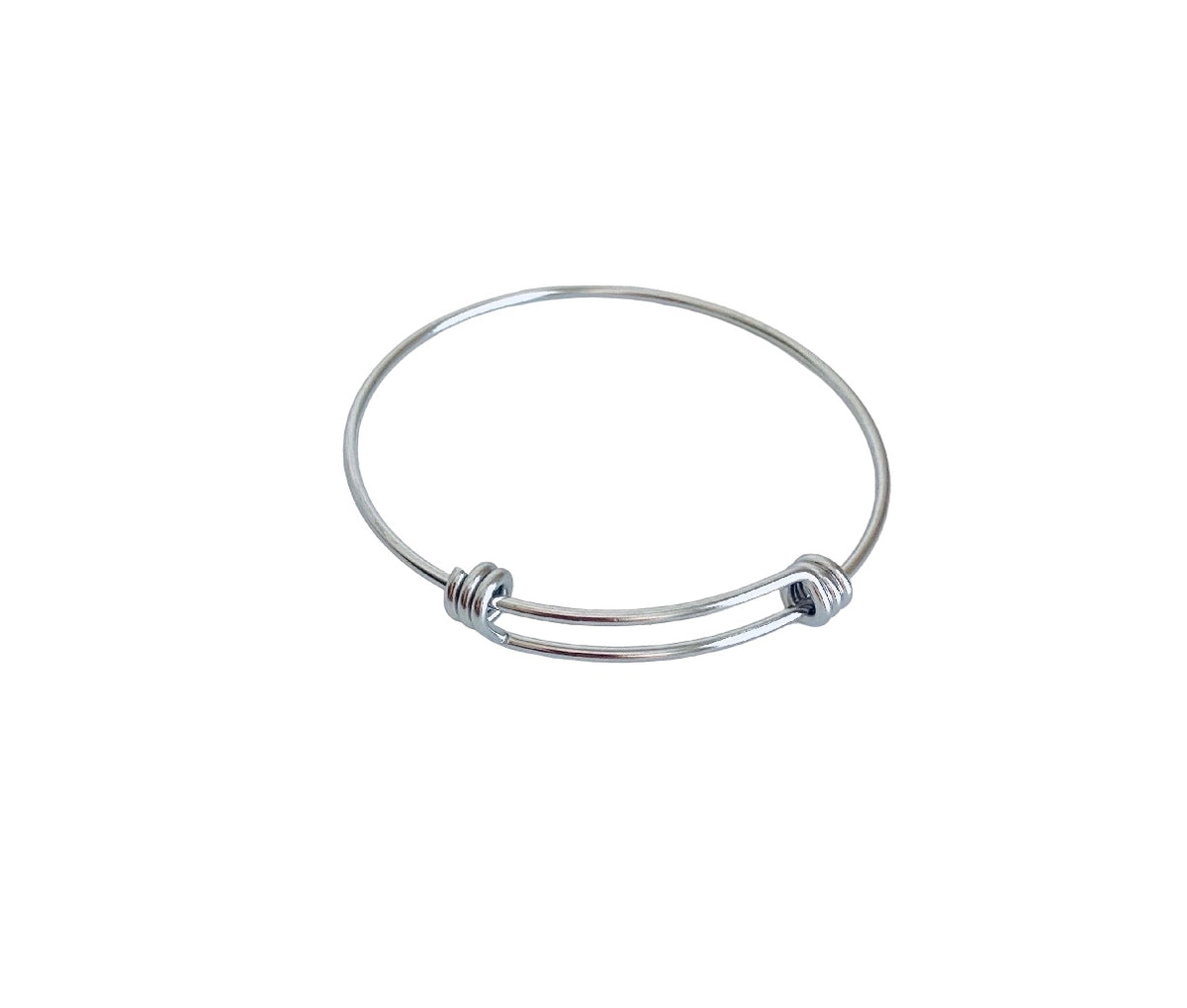 Stainless Steel Adjustable Bangle Bracelet