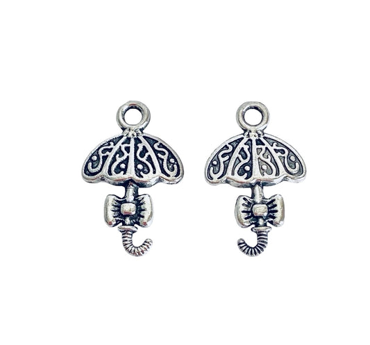 Base Metal Small Umbrella Charm for Jewelry Making