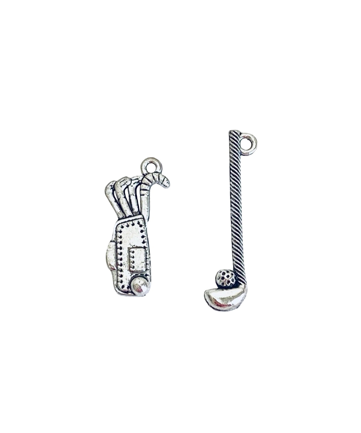 Base Metal Golf Charms (Golf Club • Gold Stick)