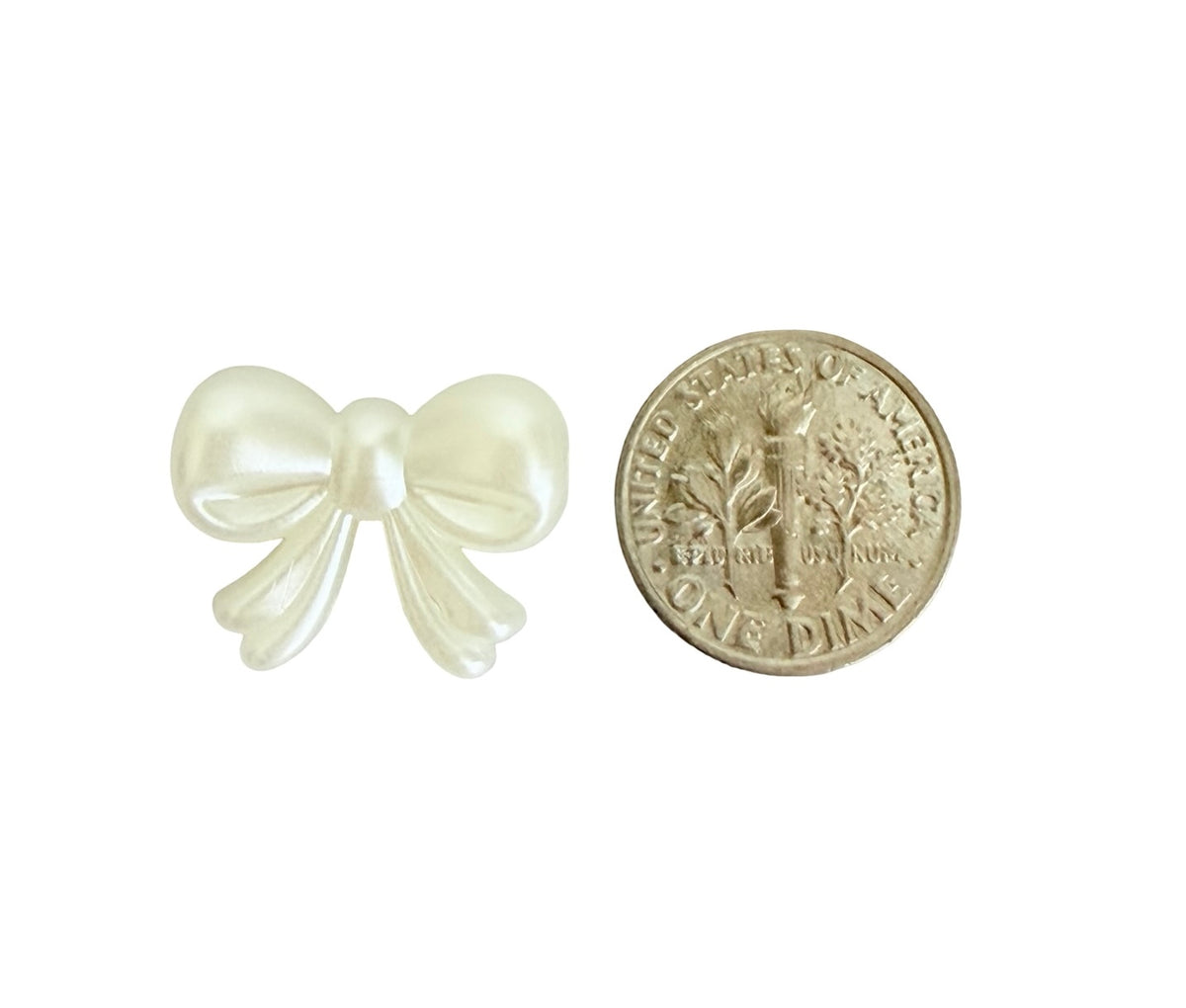 Acrylic Bow Beads • Horizontal Hole Beads for Jewelry Making • Faux Pearl OR Random Mix of Translucent