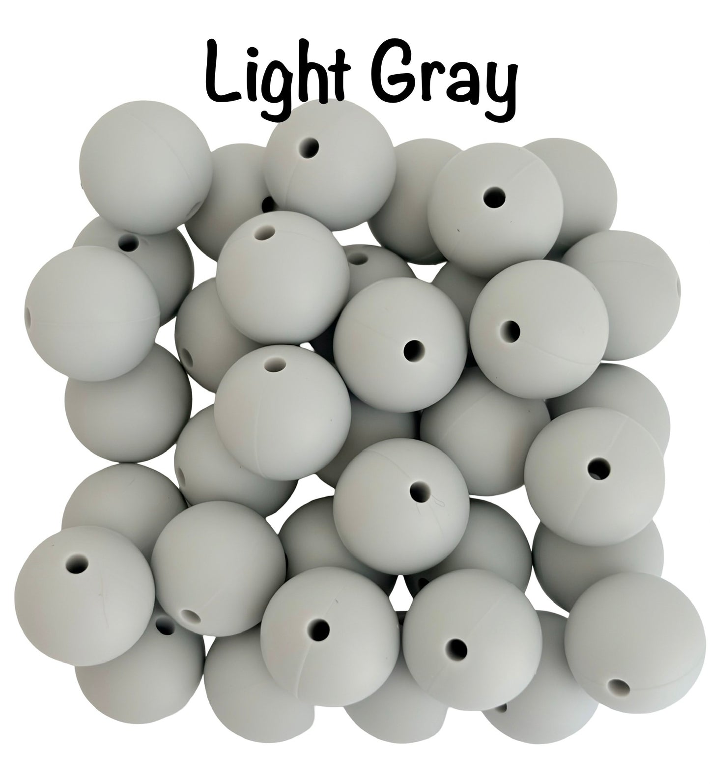 15mm Round Silicone Beads (Sold Individually)