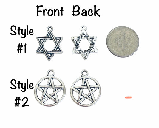 Base Metal Star of David Charms