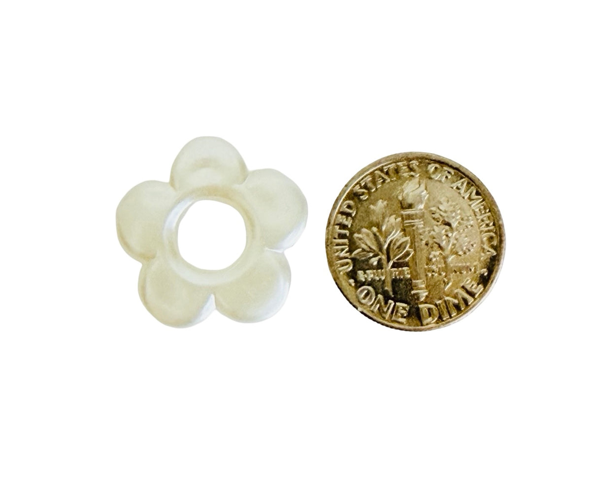19mm Flower Beads • Faux Pearl or Random Color Flower Beads for Jewelry Making