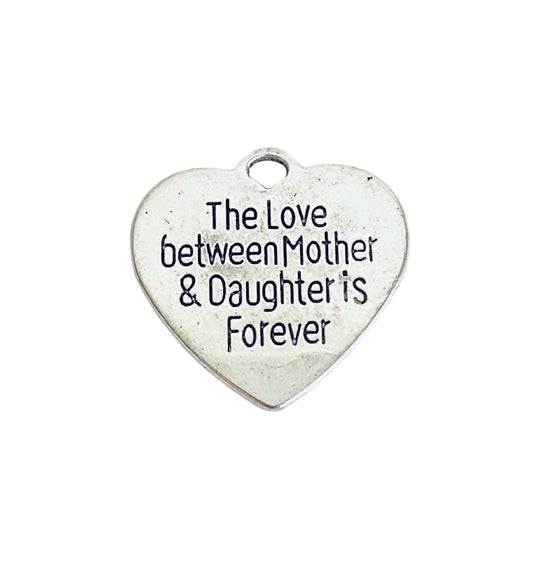Base Metal Mother & Daughter Forever Heart Charm