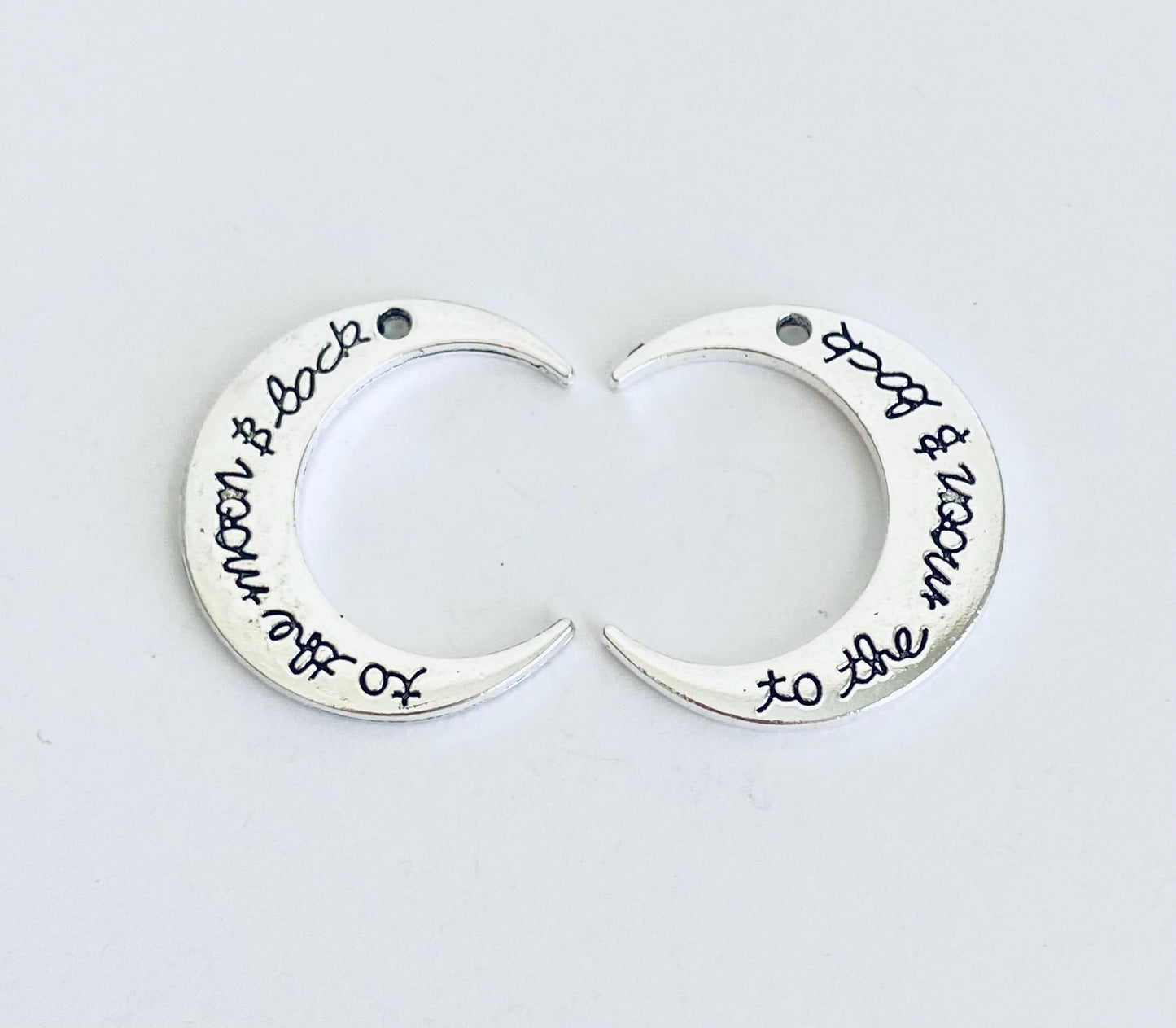 Base Metal Large Crescent Moon Charm
