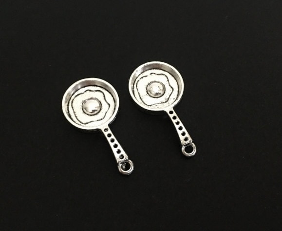 Frying Pan Egg Charm
