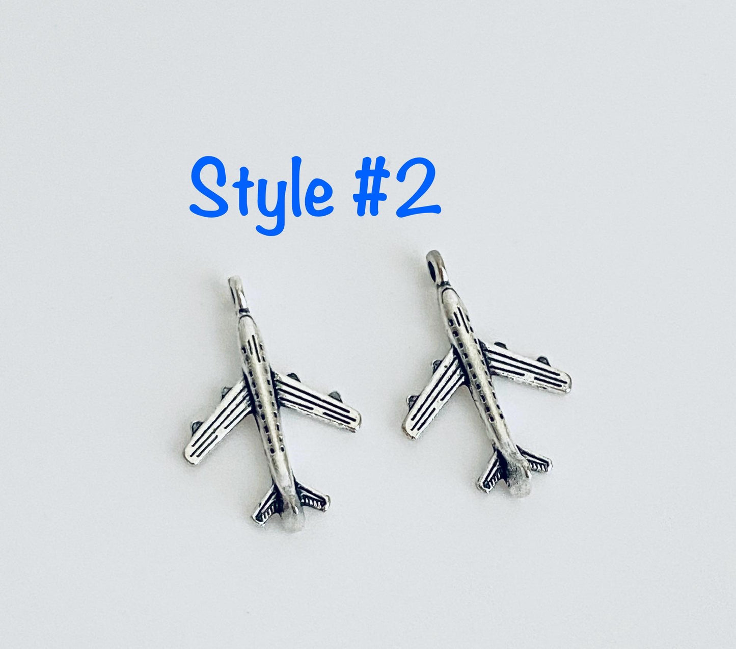 Base Metal Airplane Charm