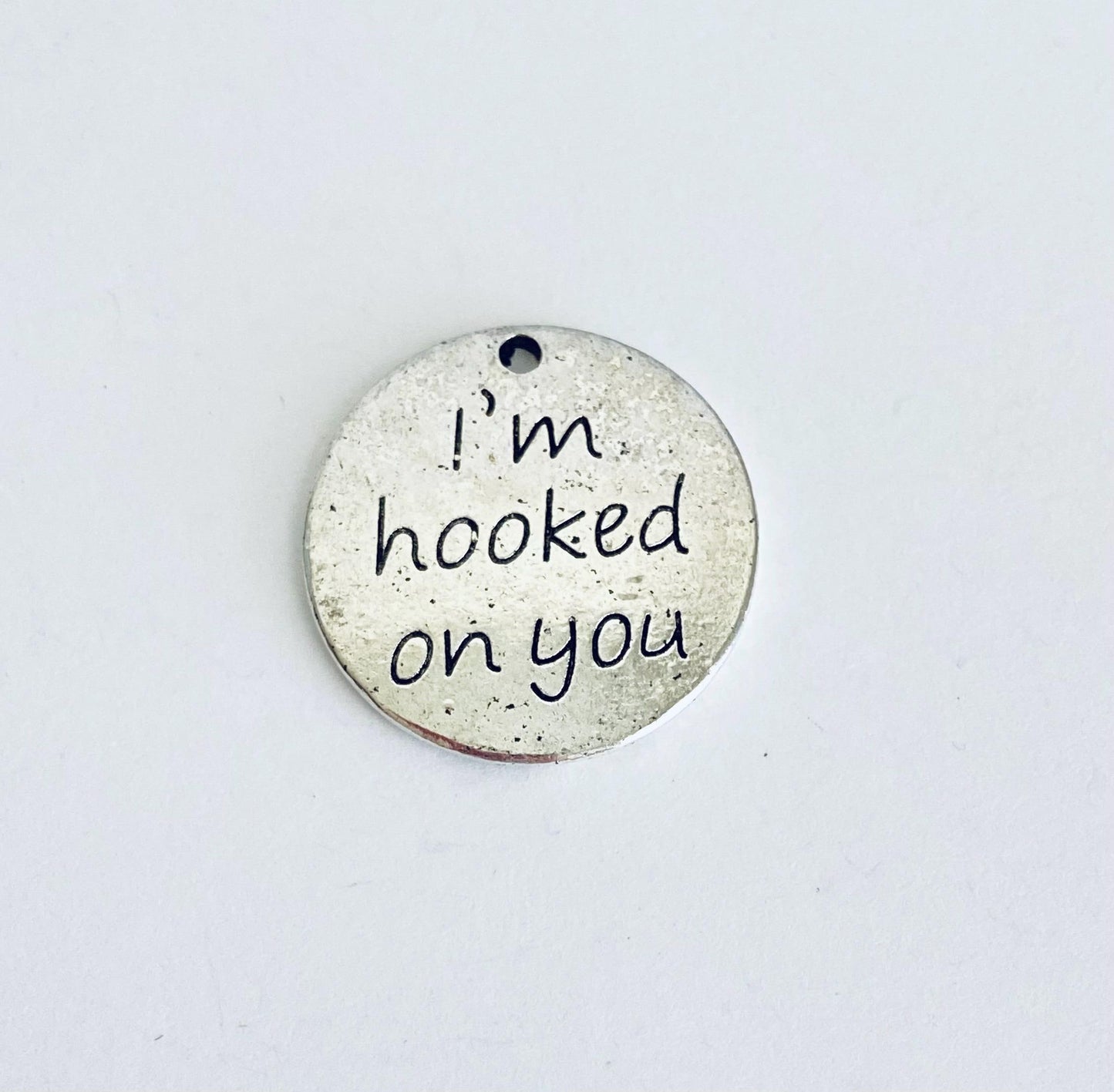 Base Metal I am Hooked On You Charm