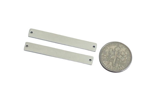 Shiny Stainless Steel Long Bar Blank • 5mm x 38mm