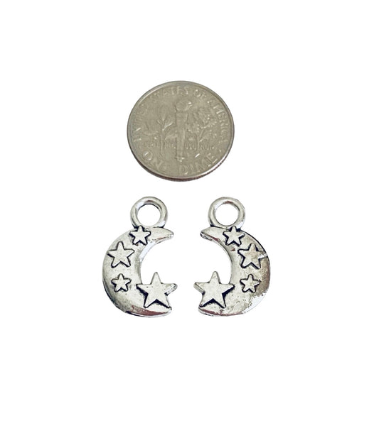 Base metal Moon & Stars Charm