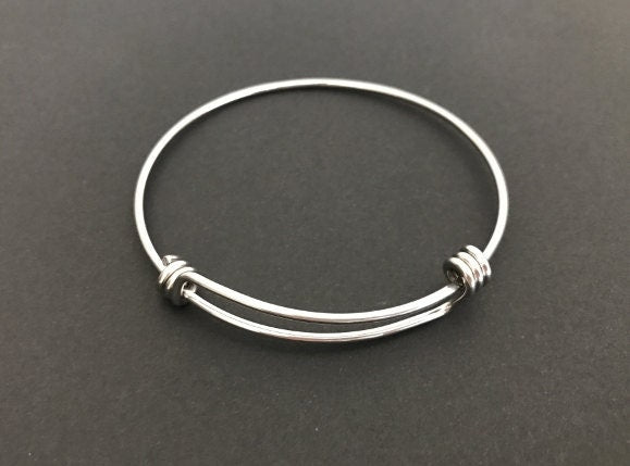 Stainless Steel Adjustable Bangle Bracelet