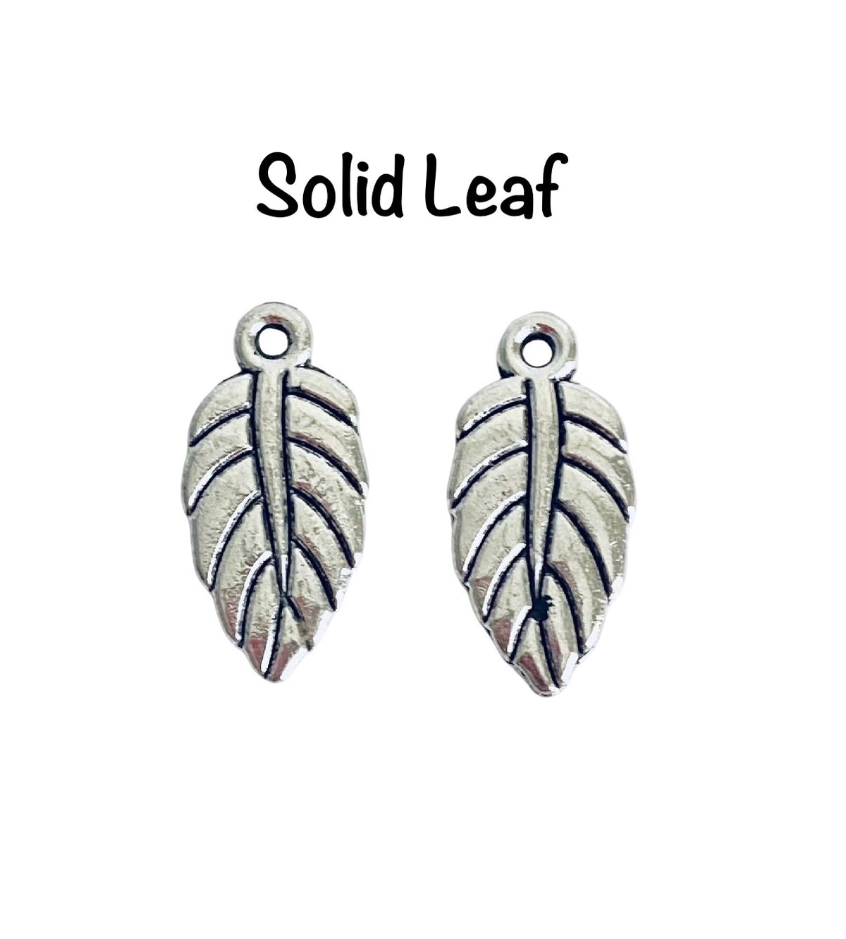 Base Metal Small Leaf Charms (Solid Leaf • Filigree Leaf)